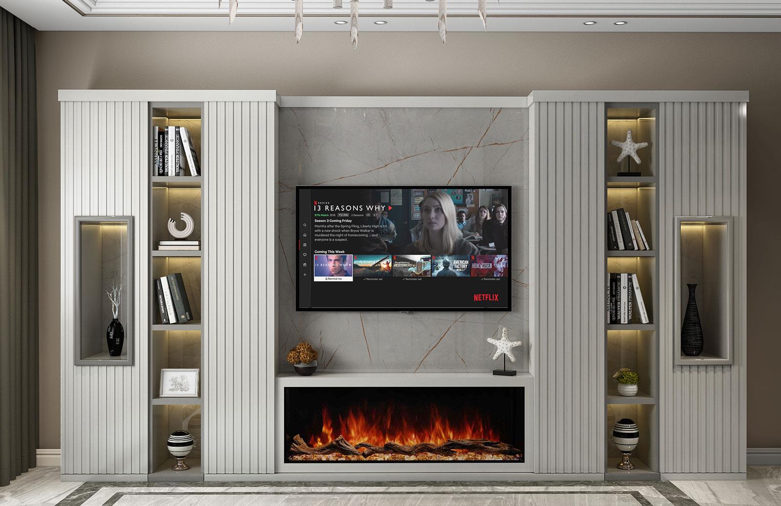 Cenker Duvar Ünitesi Şömineli (Özel Satış)