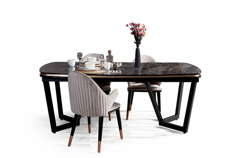 Perla Yemek Odası Takımı Ceviz Yemek Odası