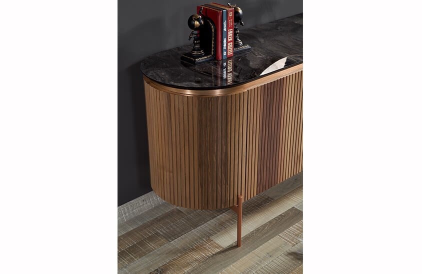 Perla Yemek Odası Takımı Ceviz Yemek Odası