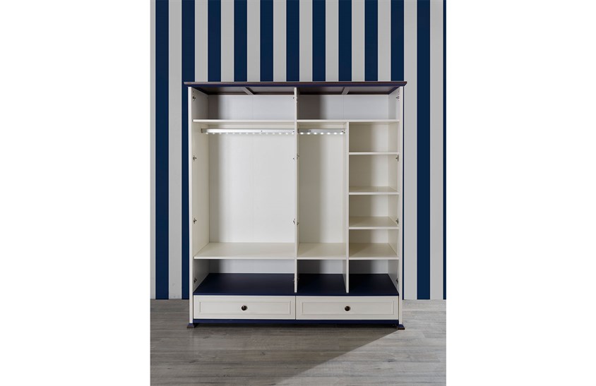 Cerise Dört Kapılı Dolap Genç Odası