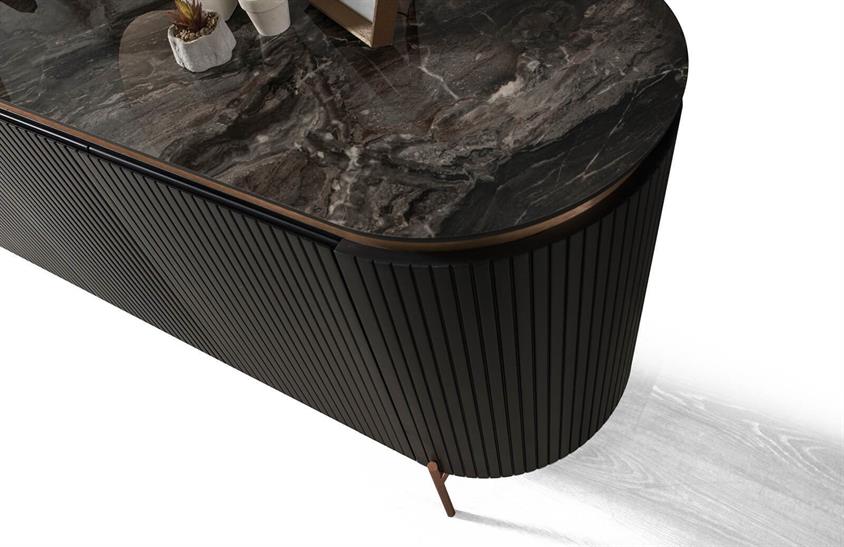 Perla Yemek Odası Takımı Siyah Yemek Odası