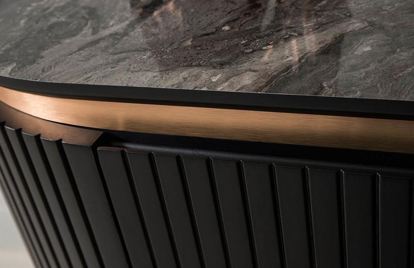 Perla Yemek Odası Takımı Siyah Yemek Odası