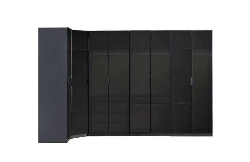 Daisi Köşe Dolap Takımı Antrasit Yatak Odası