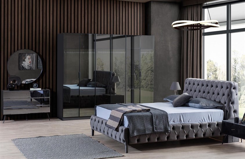 Daisi Yatak Odası Takımı Köşe Dolaplı Giyinme Odası