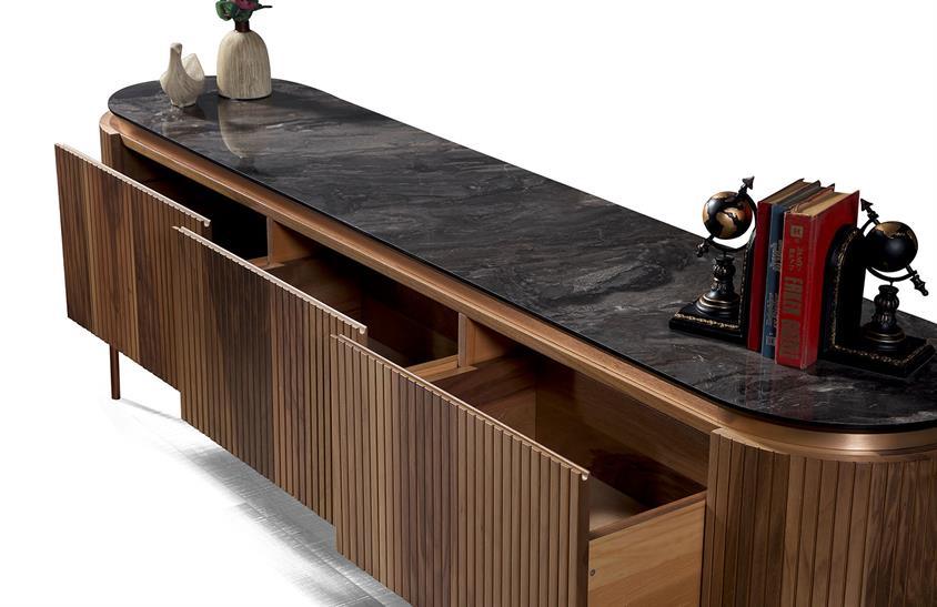 Perla Tv Sehpası Ceviz TV Ünitesi