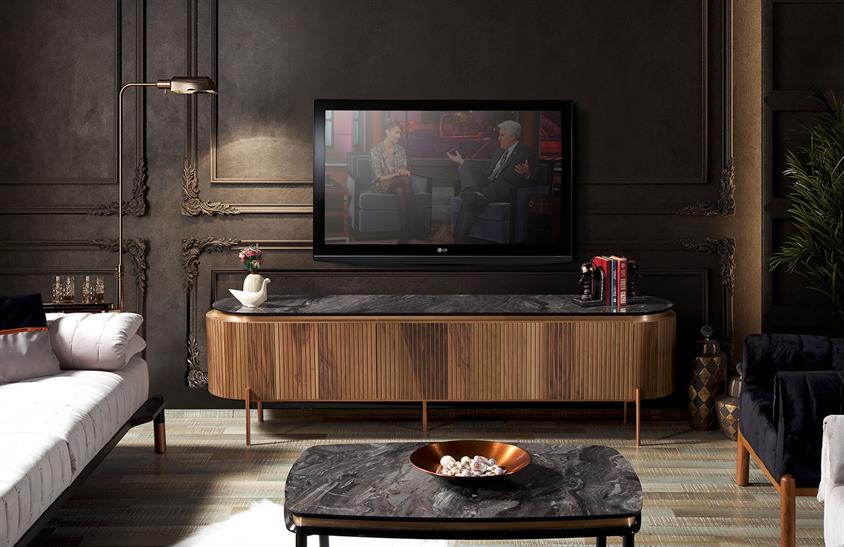 Perla Tv Sehpası Ceviz TV Ünitesi