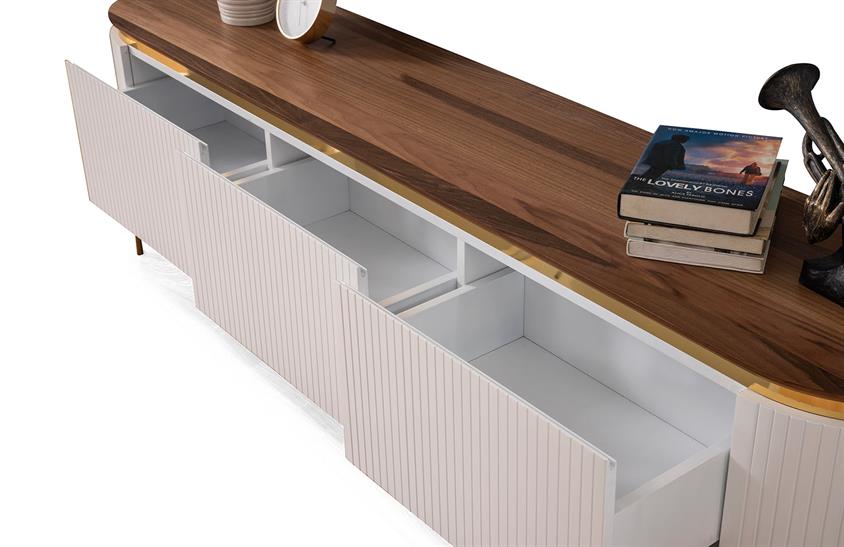 Perla Tv Sehpası Beyaz TV Ünitesi