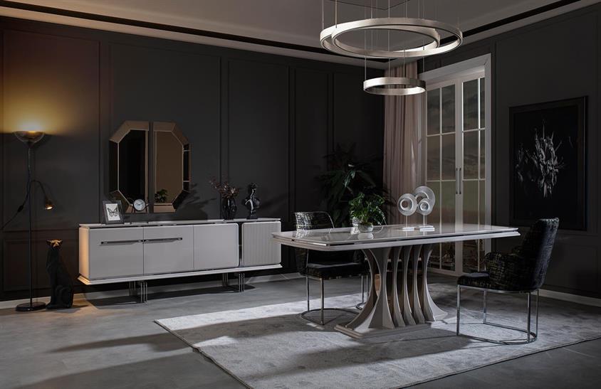 Heri Yemek Odası Takımı Ekru Yemek Odası