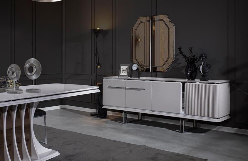 Heri Yemek Odası Takımı Ekru Yemek Odası