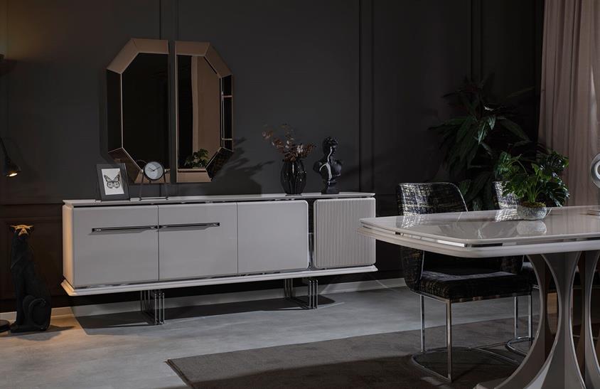 Heri Yemek Odası Takımı Ekru Yemek Odası