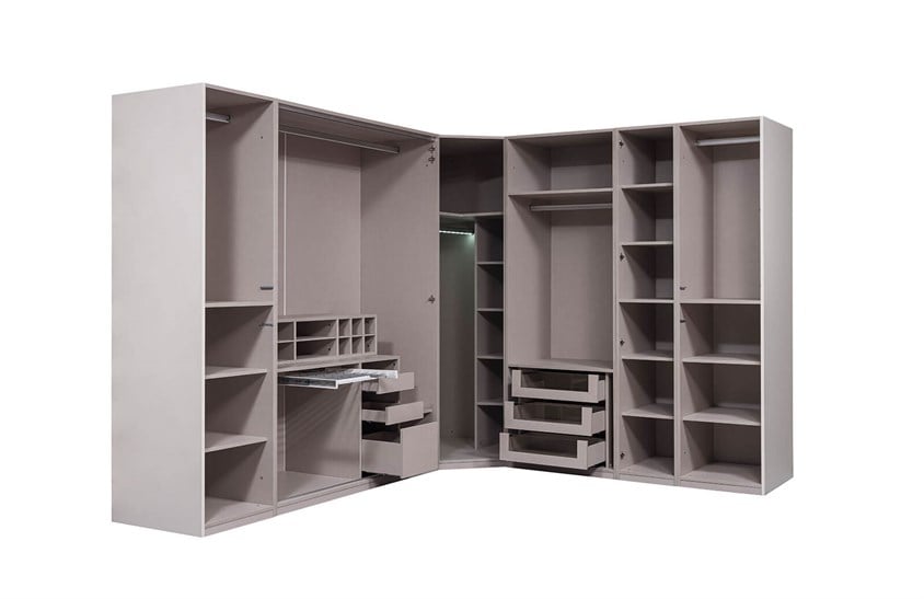 Marion Köşe Dolap Takımı Yatak Odası