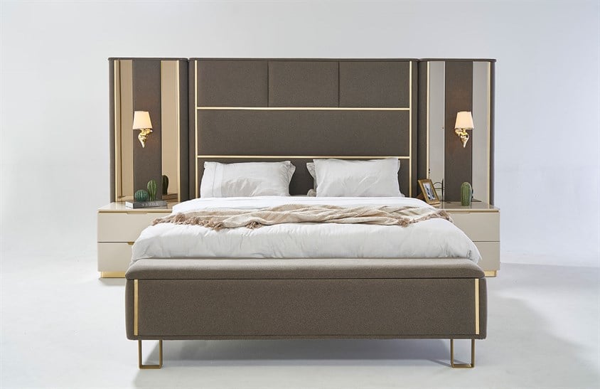 Lemis Yatak Odası Takımı Köşe Dolaplı Giyinme Odası