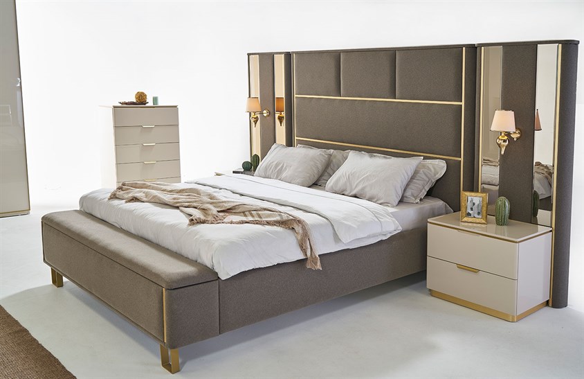 Lemis Yatak Odası Takımı Köşe Dolaplı Giyinme Odası