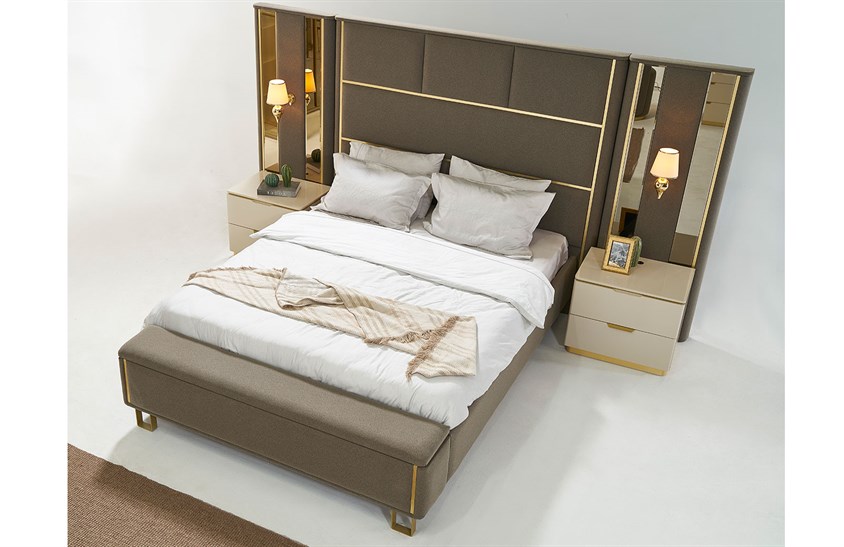 Lemis Yatak Odası Takımı Köşe Dolaplı Giyinme Odası