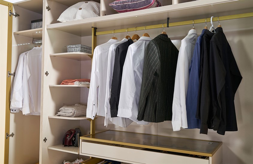 Lemis Yatak Odası Takımı Köşe Dolaplı Giyinme Odası