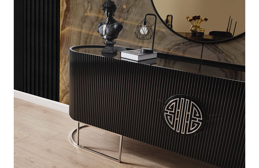 Morten Yemek Odası Takımı Krom Yemek Odası