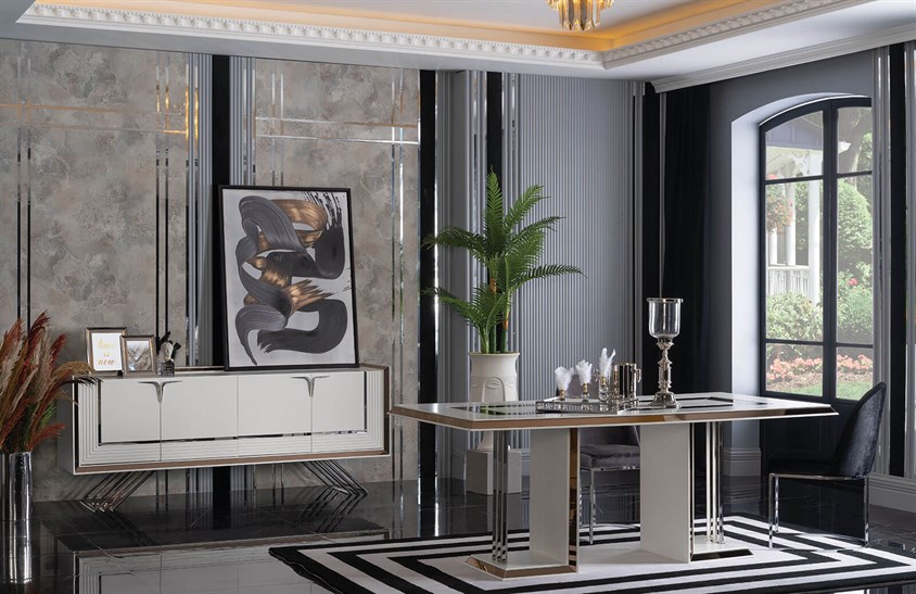 Betsey Yemek Odası Takımı Ekru Yemek Odası