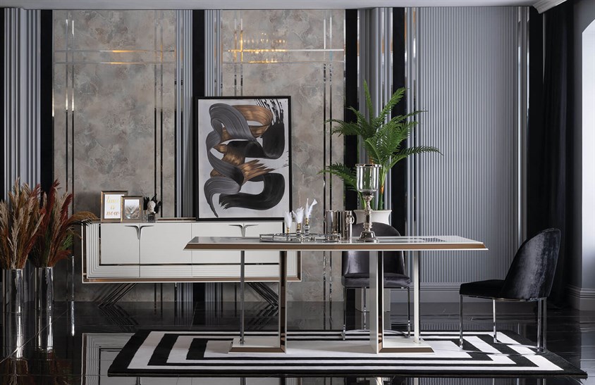 Betsey Yemek Odası Takımı Ekru Yemek Odası