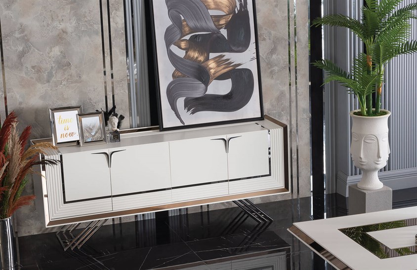 Betsey Yemek Odası Takımı Ekru Yemek Odası