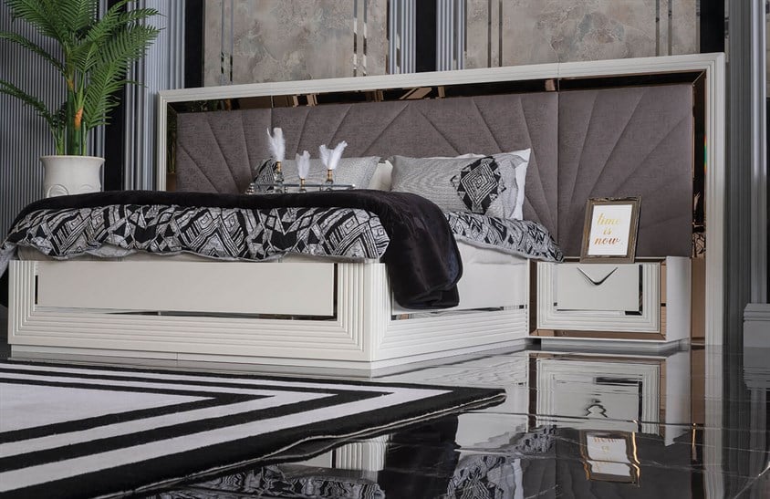 Betsey Yatak Odası Takımı Ekru Yatak Odası