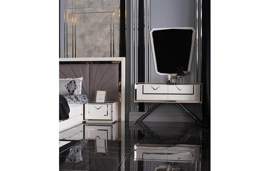 Betsey Yatak Odası Takımı Ekru Yatak Odası