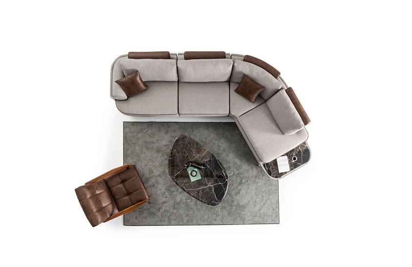 Purpura Köşe Takımı Dinlenmeli Köşe Koltuk