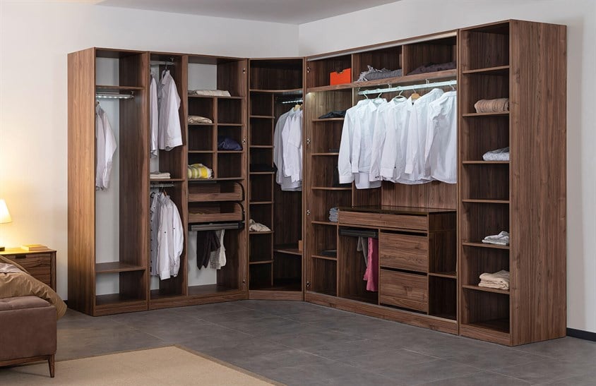 Vanni Köşe Dolap Takımı Yatak Odası