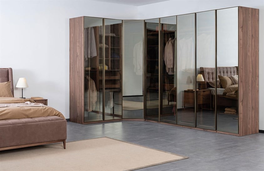 Vanni Köşe Dolap Takımı Yatak Odası