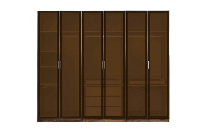 Daisi Köşe Dolap Takımı Ceviz Yatak Odası