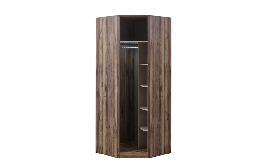 Daisi Köşe Dolap Takımı Ceviz Yatak Odası