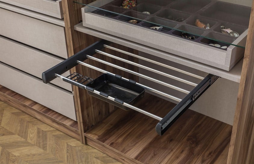 Daisi Köşe Dolap Takımı Ceviz Yatak Odası