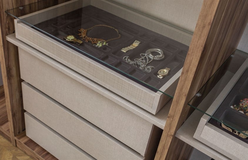 Daisi Köşe Dolap Takımı Ceviz Yatak Odası