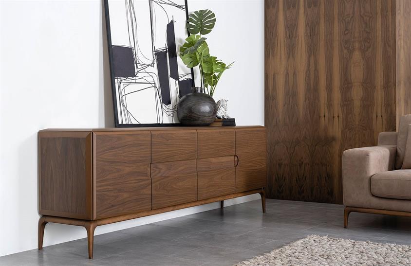 Sergio Yemek Odası Takımı Ceviz Yemek Odası