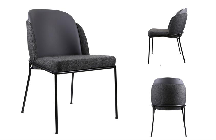 Minotti Sandalye Siyah Metal S-01 Sandalye