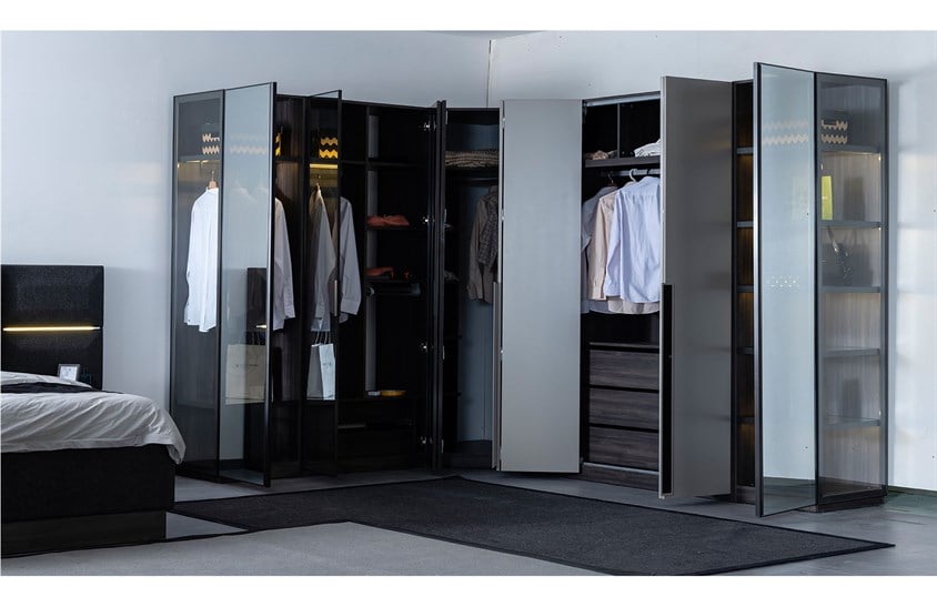 Krista Köşe Dolap Takımı Yatak Odası