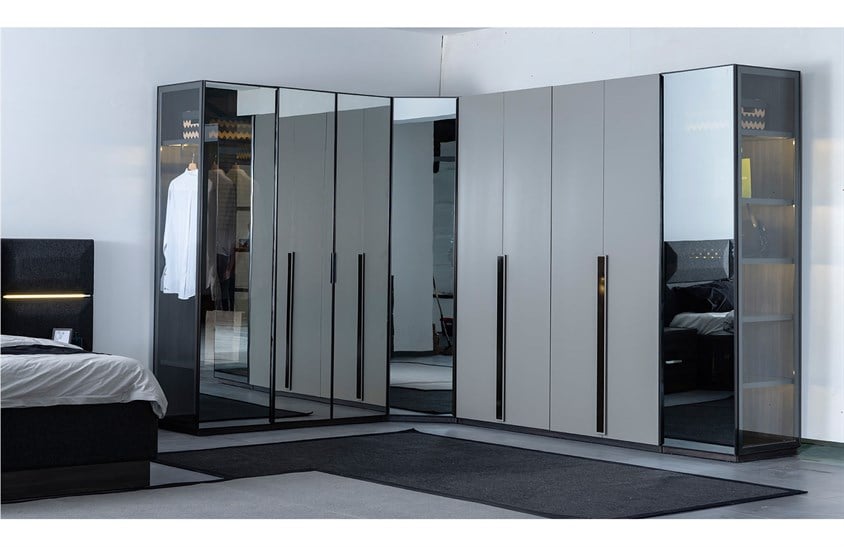 Krista Köşe Dolap Takımı Yatak Odası