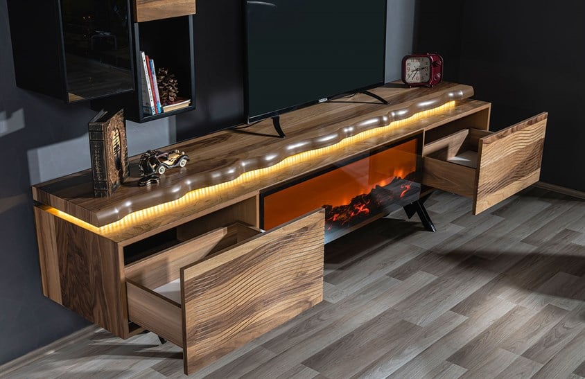 Towle Tv Ünitesi Şömineli TV Ünitesi