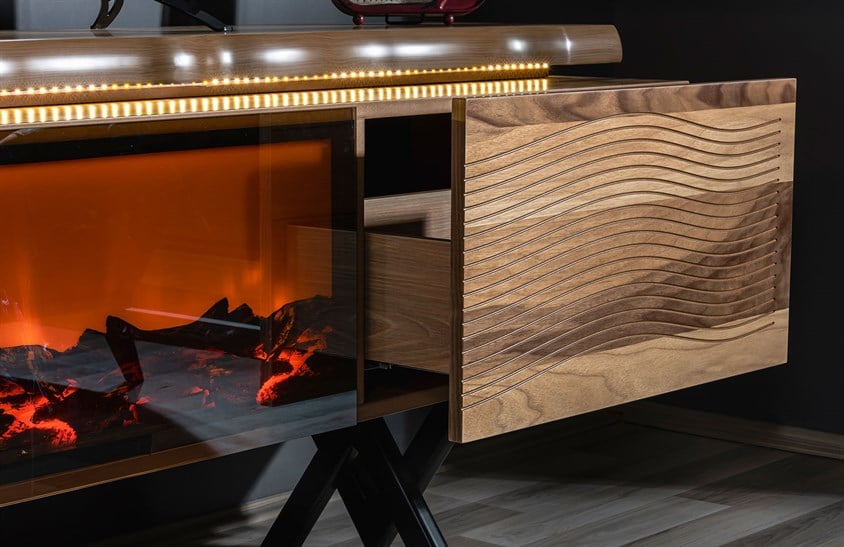 Towle Tv Ünitesi Şömineli TV Ünitesi