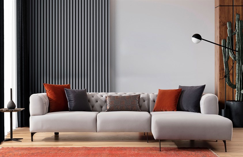 Lotte Köşe Koltuk Kapitoneli Köşe Koltuk