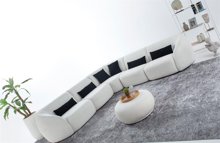 Mollie Teddy Köşe Takımı Puflu Köşe Koltuk