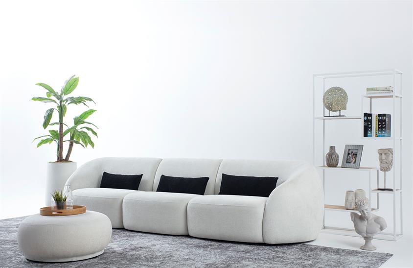 Mollie Teddy Köşe Takımı Puflu Köşe Koltuk