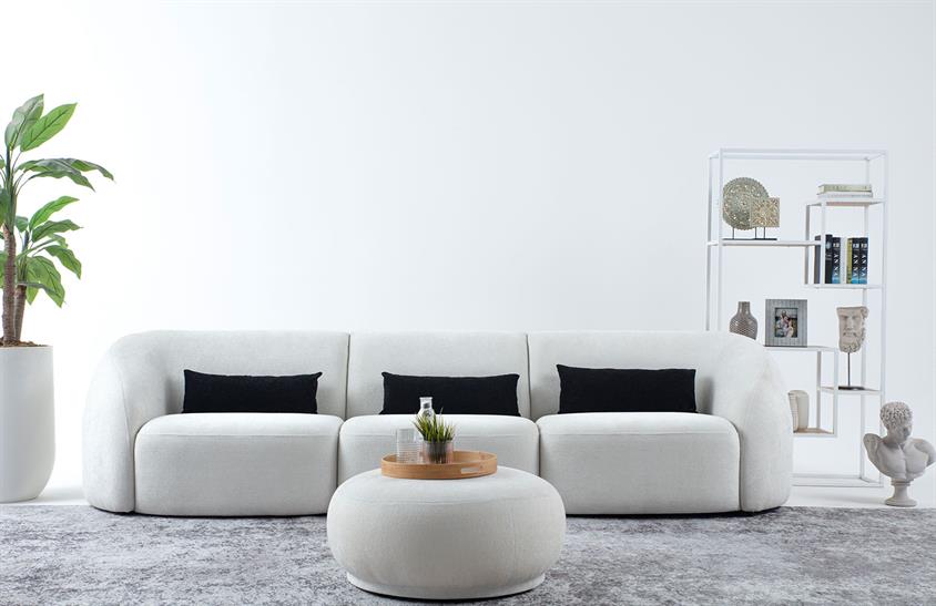 Mollie Teddy Köşe Takımı Puflu Köşe Koltuk