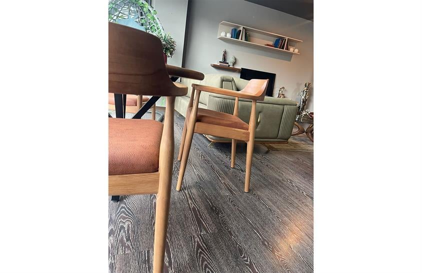 Exen Ahşap Metal  Yuvarlak Masa Takımı Masalar