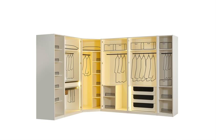 Ashwini Giyinme Odası Dolabı Giyinme Odası