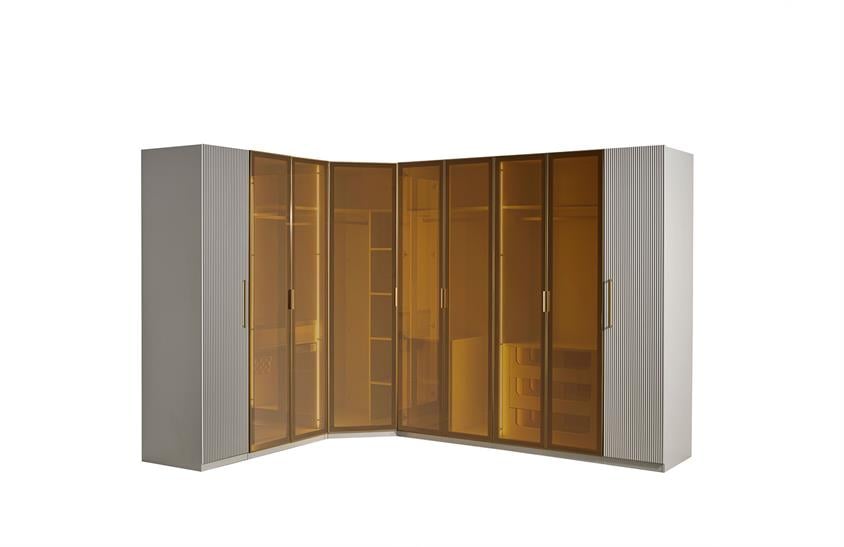 Ashwini Giyinme Odası Dolabı Gold Giyinme Odası