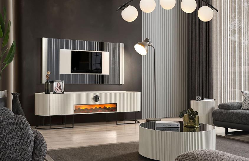 Morten Tv Ünitesi Ekru-Siyah TV Ünitesi