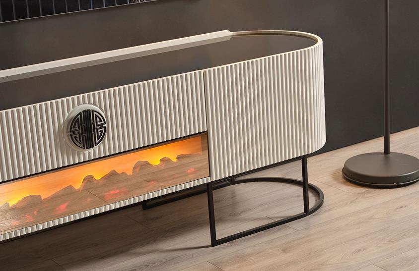 Morten Tv Ünitesi Ekru-Siyah TV Ünitesi