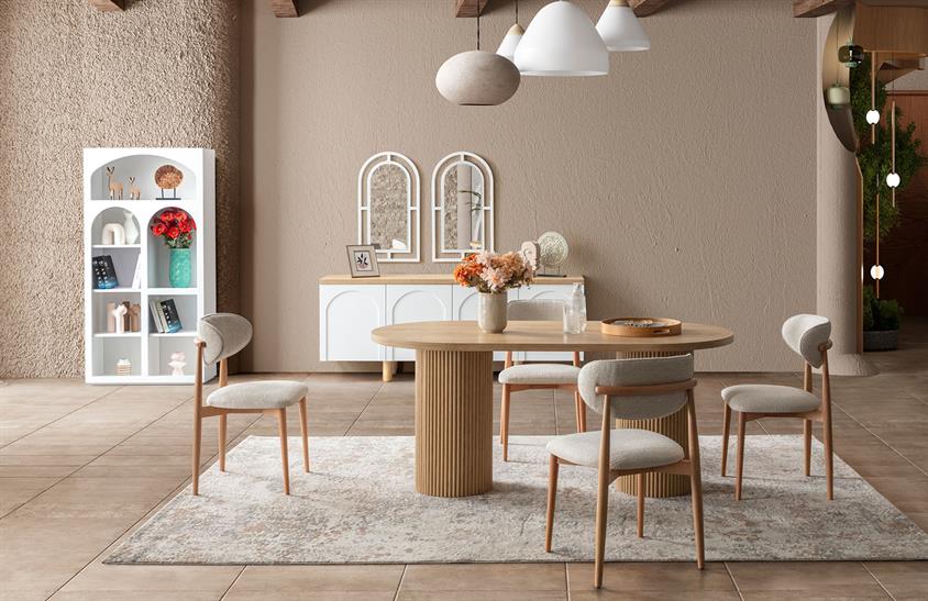 Latrell Retro Yemek Odası Takımı Yemek Odası