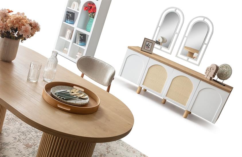 Latrell Retro Yemek Odası Takımı Yemek Odası