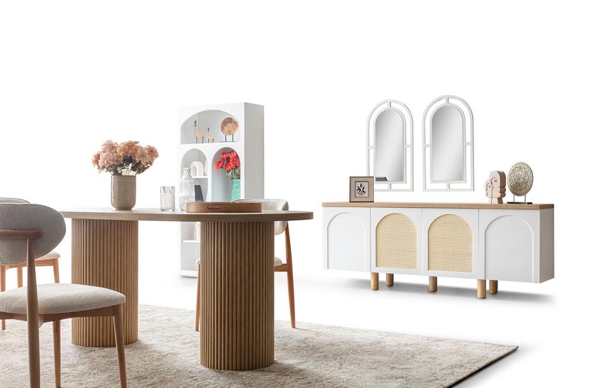 Latrell Retro Yemek Odası Takımı Yemek Odası